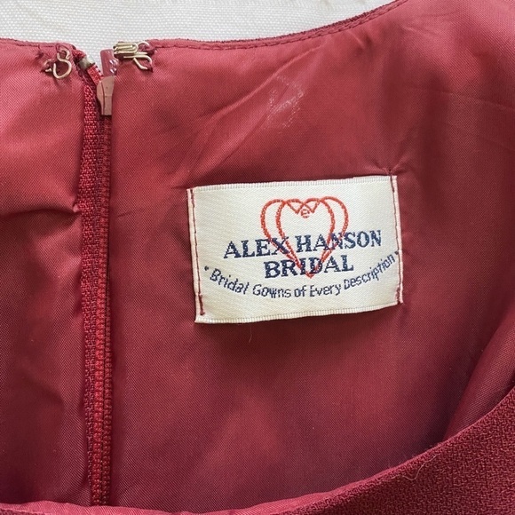 ALEX HANSON BRIDAL BURGUNDY FORMAL EVENING DRESS - 10 - Picture 6 of 8